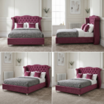 Brand New Elegant Luxury Beds – Special Designer Beds Chesterfield Velvet Sleigh Frame - Image 2
