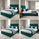 Special Designer Beds – Velvet Line Beds Chesterfield Button Tufted Frame - Image 2