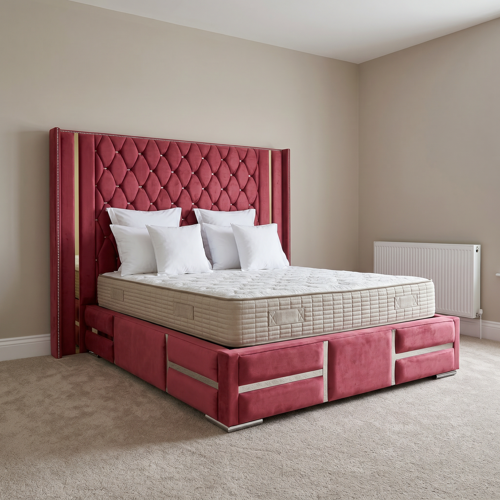freepik__use-the-provided-bed-image-as-the-exact-base-refer__43382 Elegant Luxury Beds – Special Designer Beds Velvet Ottoman with Crystal Buttons - Image 1