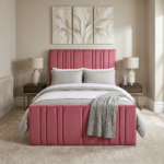 Special Designer Beds – Velvet Channel Tufted Line Beds Frame - UK Handcrafted