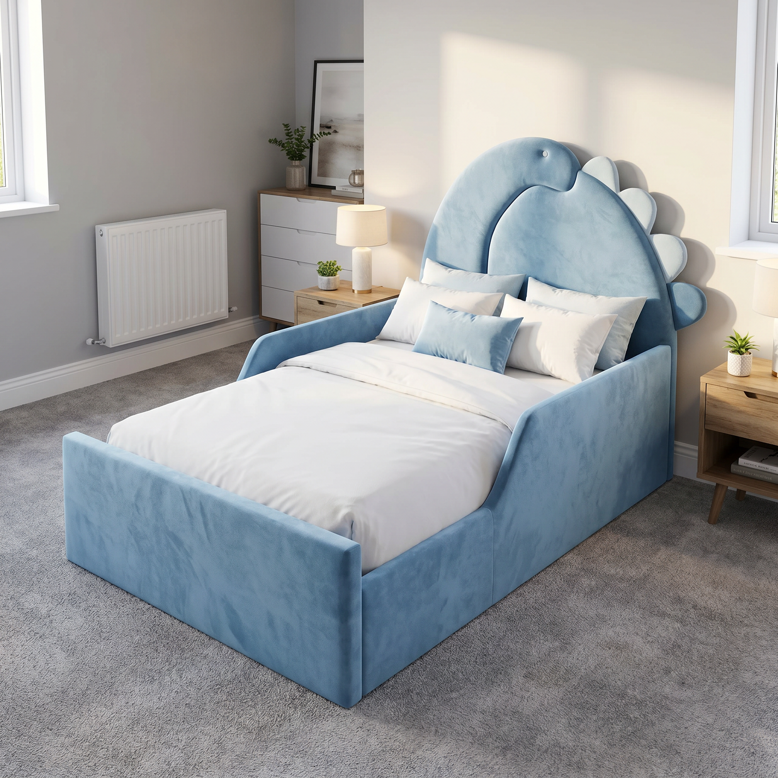 freepik_use-the-provided-bed-imag_2872695122 Royal Wing Luxury Kids Bed – Elegant Gas Lift Storage Frame - UK Handcrafted - Image 1