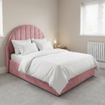 Kids Bed with Gas Lift Storage & Scalloped Shell Headboard - UK Handcrafted