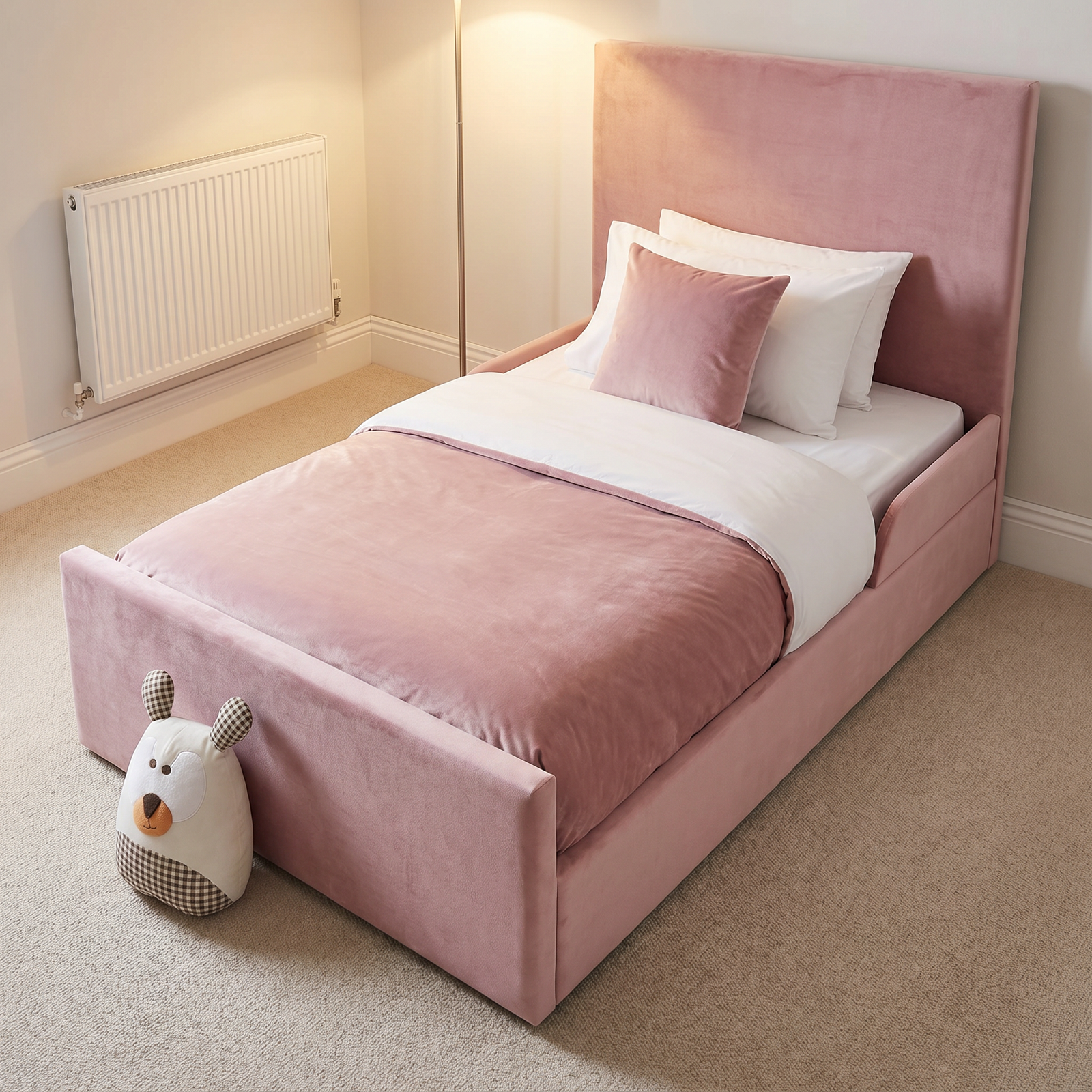 freepik_use-the-provided-bed-imag_2874041981 Kids Bed Frame – Gas Lift Storage & Tall Headboard - UK Handcrafted - Image 1