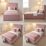 Kids Bed Frame – Gas Lift Storage & Tall Headboard - UK Handcrafted - Image 2