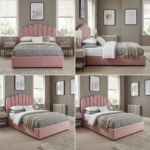 Luxury Kids Bed with Scalloped Shell Headboard – Modern Elegant Bed Frame - Image 2