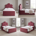 Elegant Kids Bed Frame – Deep Floral Headboard & Divan Base - UK Handcrafted - Image 2