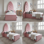 Modern Rocket Kids Bed Frame – Single Space-Themed Bed | UK Handcrafted - Image 2