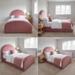 Kids Bed with Gas Lift Storage & Rounded Capsule Design - UK Handcrafted - Image 2