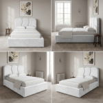 Brand New Elegant Luxury Beds – Special Designer Beds Velvet Triple Wave Frame - Image 2