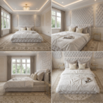 Brand New Elegant Full Wallmounted Beds – Luxury Beds Pearl Velvet Tufted Crystal Button Suite - UK Handcrafted - Image 2