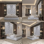 Brand New Elegant Luxury Beds – Wallmounted Beds with Full Tall Headboard & Diamond Tufting - UK Handcrafted - Image 2