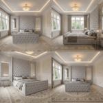 Brand New Elegant Luxury Beds – Full Wallmounted Beds with Full Tall Headboard with Side Mirrors - Image 2