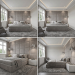 Brand New Luxury Beds – Full Wallmounted Beds with Full Tall Headboard & Grid Tufted Design - UK Handcrafted - Image 2