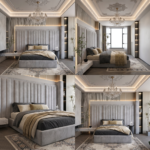 Elegant Luxury Beds – Full Wallmounted Beds with Statement Tall Headboard & Vertical Channel Tufting - UK Handcrafted - Image 2