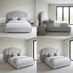 Brand New Elegant Luxury Beds – Velvet Curved Wingback Bed Frame - UK Handcrafted - Image 2