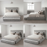 Brand New Elegant Luxury Beds – Chesterfield Deep Button Tufted Frame with Bench - Image 2