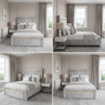 Brand New Elegant Luxury Beds – Velvet Vertical Tufted Frame with Gold Trim - UK Handcrafted - Image 2