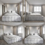 Brand New Luxury Beds – Wallmounted Beds with Tall Headboard with Side Mirrors - UK Handcrafted - Image 2